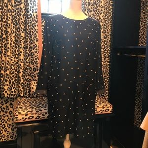 Navy polka dot dress by JCrew size 6